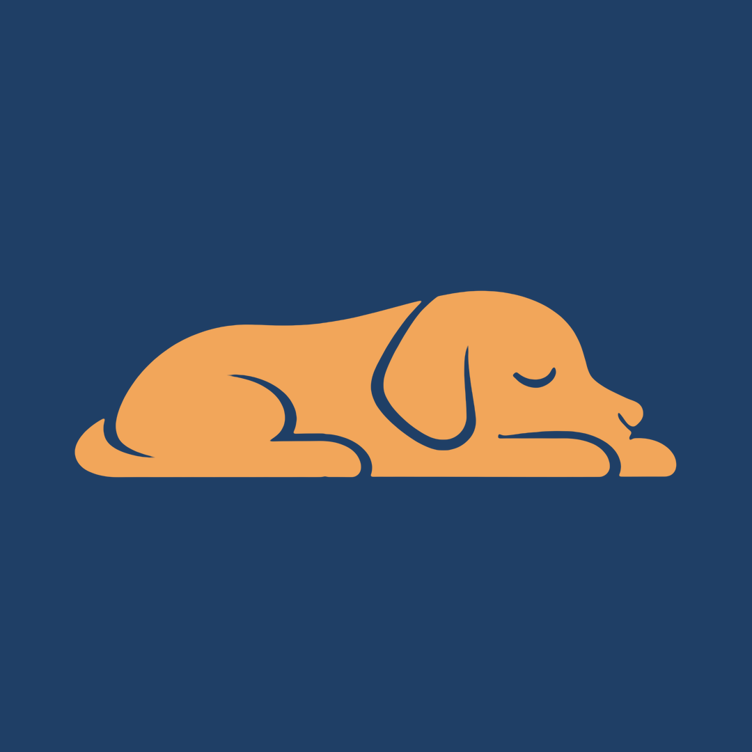 Logo cuorVicino: un cane che dorme